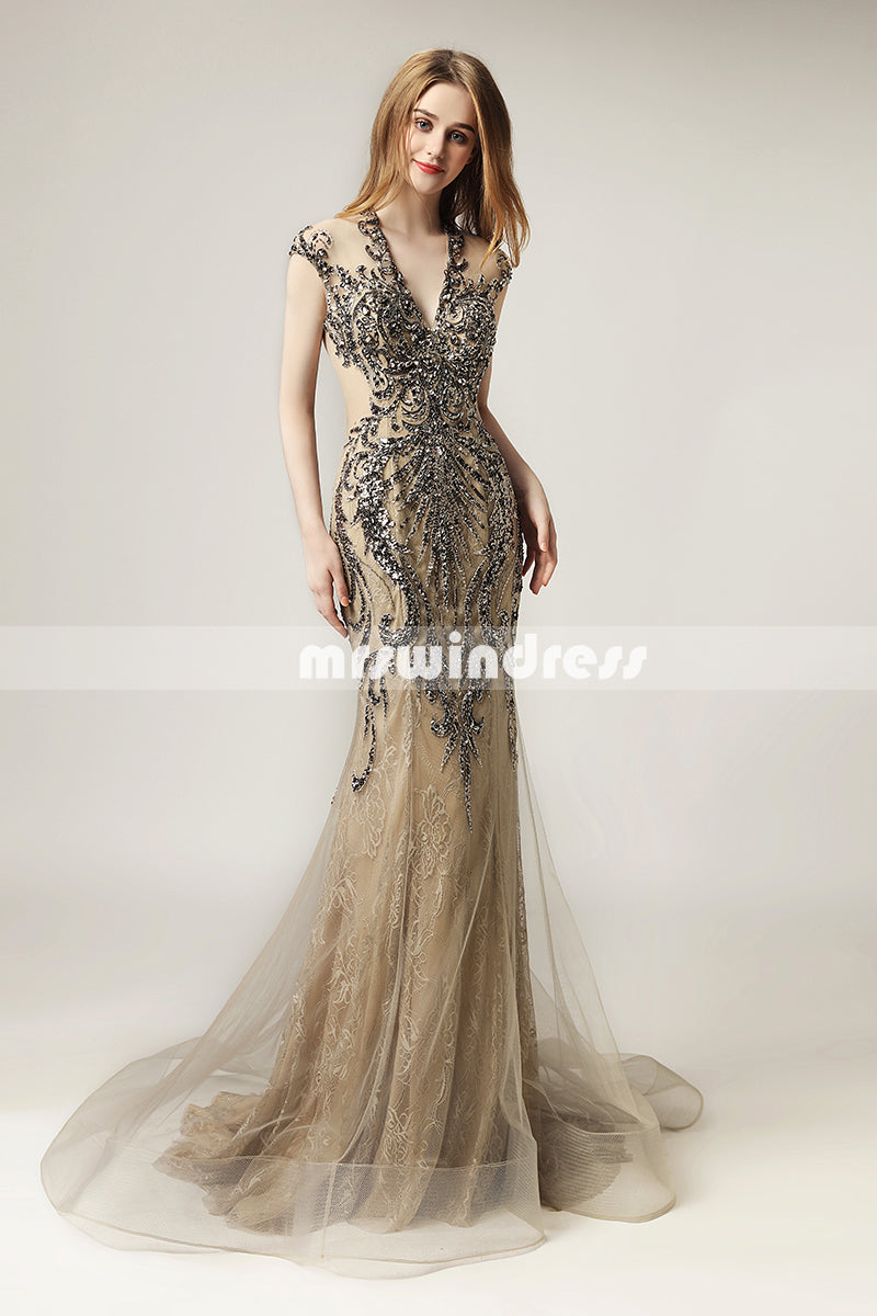 Simple Prom Dresses,Vintage Prom Gowns,long Evening Dress, Evening dresses,LX430