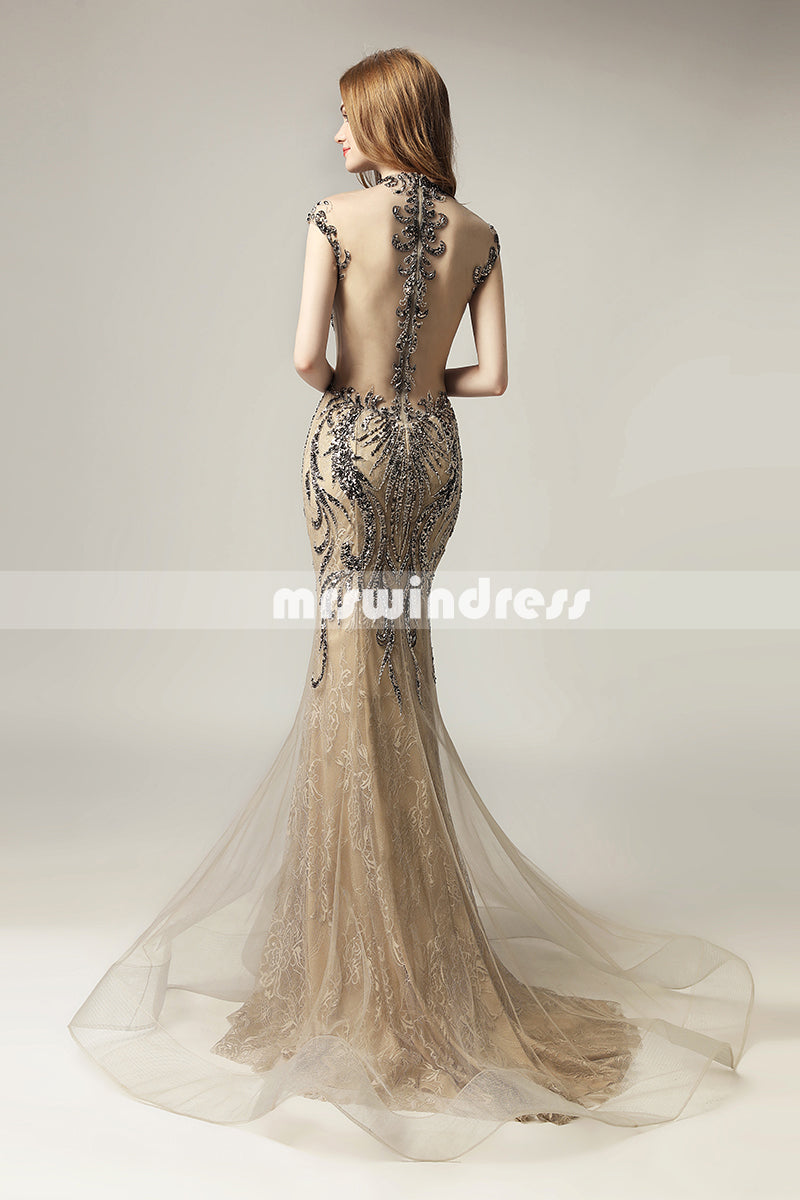Simple Prom Dresses,Vintage Prom Gowns,long Evening Dress, Evening dresses,LX430