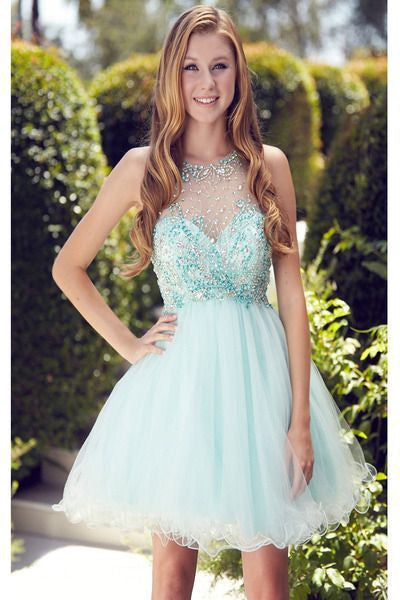 light blue prom dress,Homecoming dress,short prom Dress,charming prom dress,Party dress for girls,BD1503