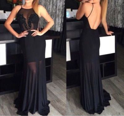 black prom Dress,sexy Prom Dress,sexy prom dress,backless prom dress,evening dress,BD609