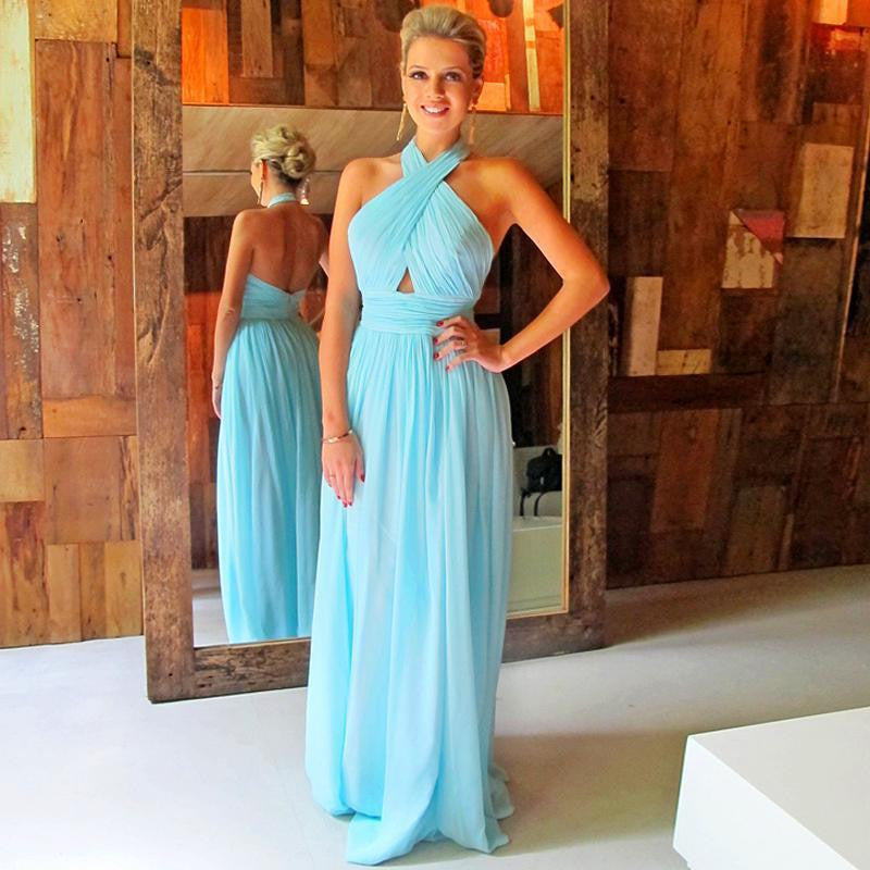 long prom dress,chiffon Prom Dress,blue prom dress,backless prom dress,party prom dress,BD1683