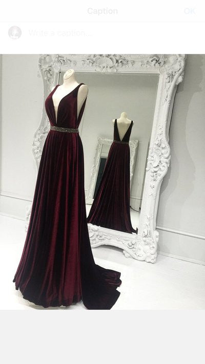 Elegant Prom Dresses,V-neck Prom Dress,A-line Prom Dress,Modern Prom Dress,PD0070