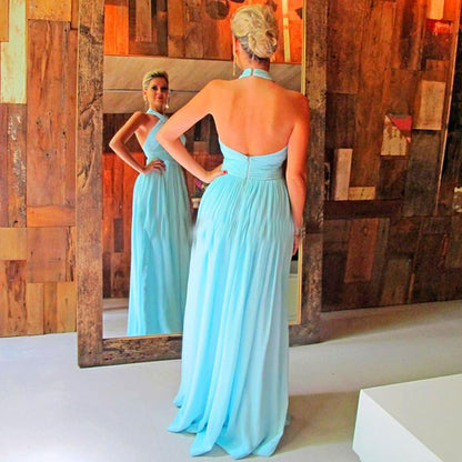 long prom dress,chiffon Prom Dress,blue prom dress,backless prom dress,party prom dress,BD1683