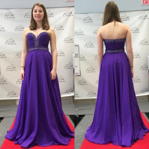 purple prom dress,long Prom Dress,sweetheart prom dress,chiffon prom dress,junior evening dress,BD2882