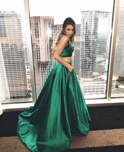 Gorgeous Prom Dresses,A-line Prom Dress,Two Pieces Prom Dress,High Quality Prom Dress,Cheap Prom Dress,PD0051