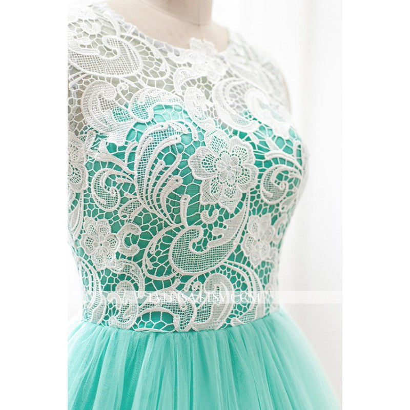 Mint Prom Dress,A-line Prom Dress,Tulle Prom Dress,A-line prom dress,Party dress gown,BD111