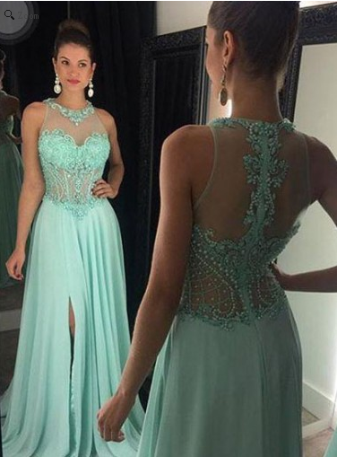 mint prom dress,charming Prom dress,cheap prom dress,floor-length prom dress,evening dress,BD1016
