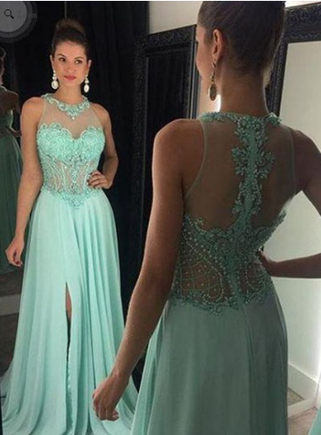 mint prom dress,charming Prom dress,cheap prom dress,floor-length prom dress,evening dress,BD1016