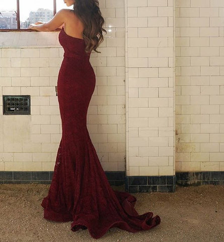 Strapless Bridesmaid Dresses,Mermaid Bridesmaid Dress,Sleeveless Bridesmaid Dress,Cheap Bridesmaid Dresses,Lace Bridesmaid Dress,PD00116