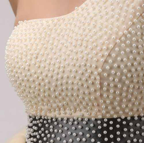 short Prom Dress,one shoulder Prom Dress,beaded Prom Dress,A-line Prom Dress,homecoming Dress, BD772