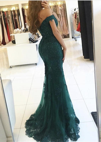 Sexy Prom Dresses Off-the-shoulder Prom Dresses,Mermaid Long Prom Dresses,PD4558927