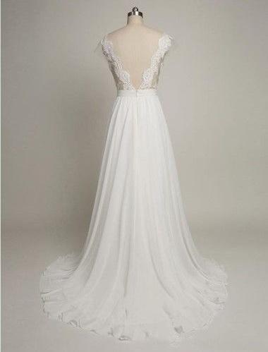 Cheap Prom Dress Square Short Train Ivory Long Prom Dress,PD4558926