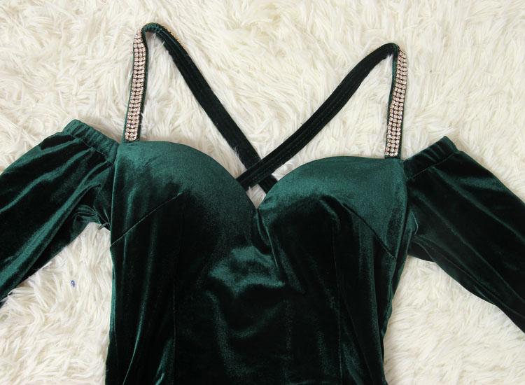 Sexy Prom Dresses,Velvet Hunter Long Prom Dresses,PD4558759