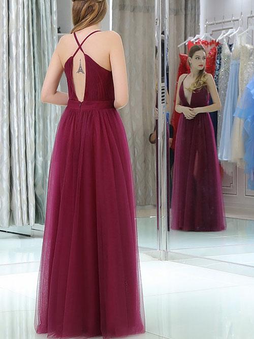 Cheap Prom Dresses, Halter A-line Floor-length Sexy Prom Dresses,PD4558754