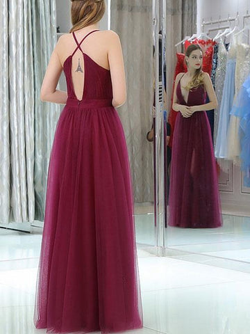 Cheap Prom Dresses, Halter A-line Floor-length Sexy Prom Dresses,PD4558754