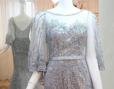 Beautiful Prom Dresses Sweep,Brush Train Rhinestone Long Luxury Prom Dresses,PD4558752