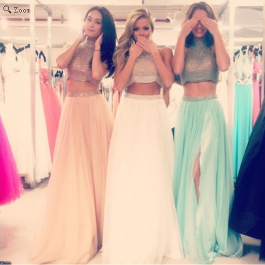 two pieces Prom Dresses,charming Prom Dress,Dresses For Prom,party Prom Dress,long Prom Dress,BD900