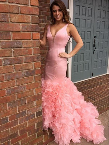 Mermaid Prom Dress,Gorgeous Pink Prom Dress,PD4558715