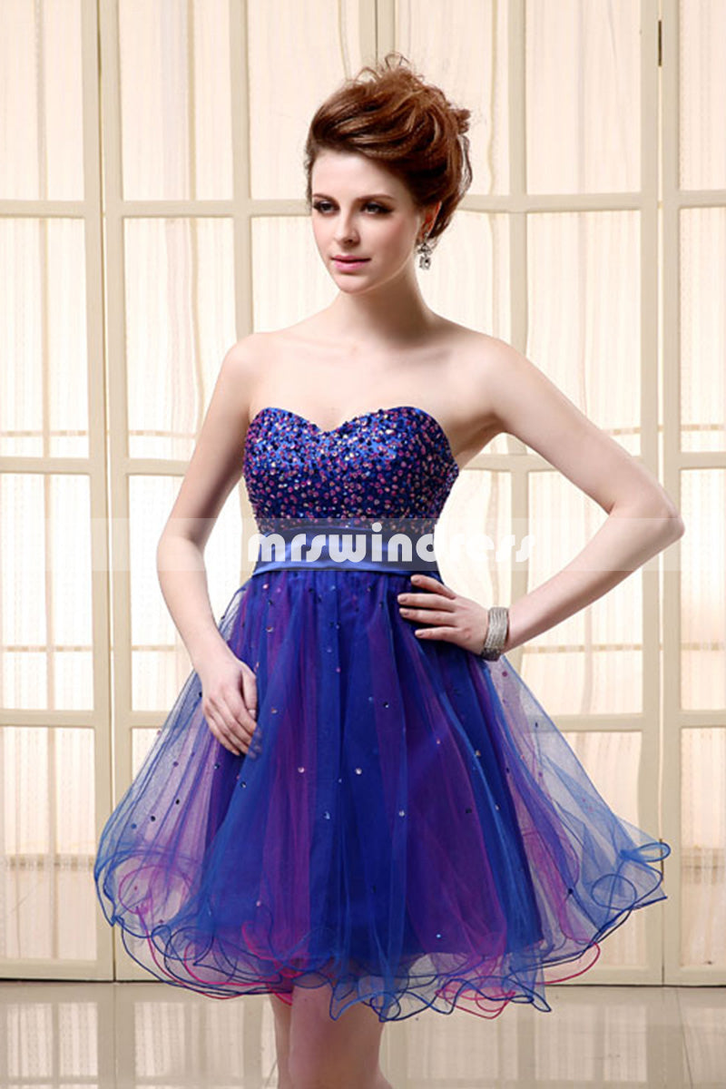 Simple Prom Dresses,Vintage Prom Gowns,Short Evening Dress, Homecoming Dresses,SD101