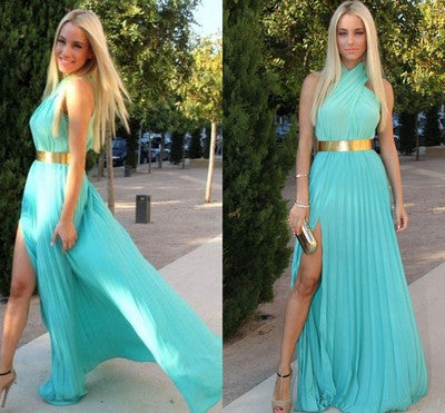 elegant prom Dress,chiffon Prom Dress,slit prom dress,long prom dress,evening dress,BD908