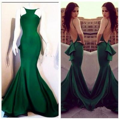 green prom Dress,backless Prom Dress,mermaid prom dress,evening dress,Long prom dress,BD1026